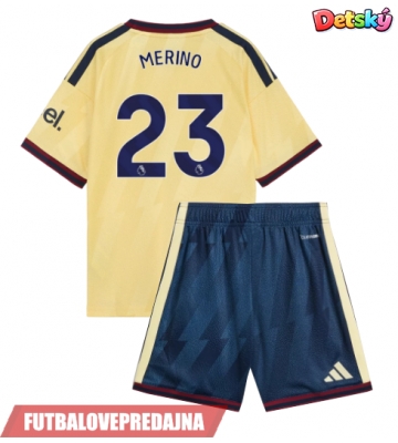 Lacne Dětský Futbalové dres Arsenal Mikel Merino #23 2026-27 Krátky Rukáv - Tretina (+ trenírky)